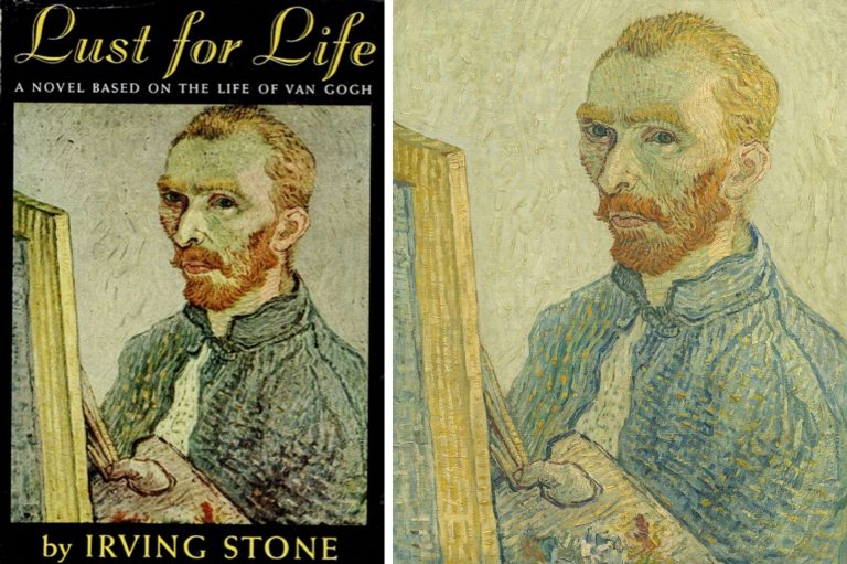 Four fake Van Gogh self-portraits put on book covers by publishers