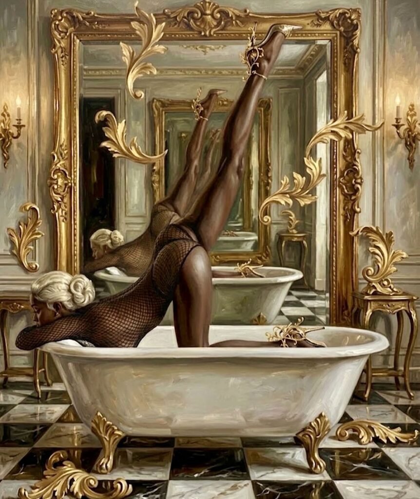 "Opulence" 40 × 60 inches by artist Jarron Carter
